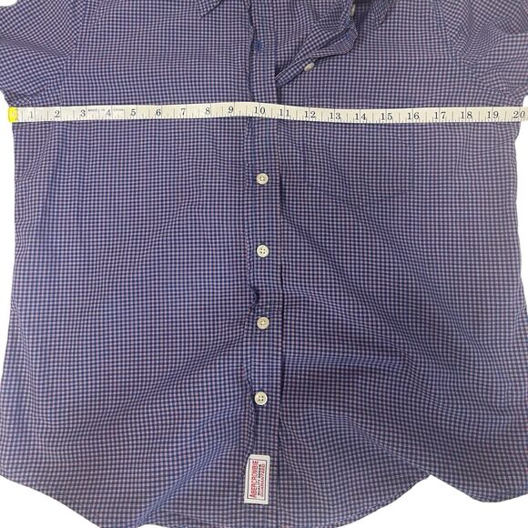 Abercrombie & Fitch Vintage Plaid Shirt Women S ¾ Sleeve Blue Preppy Academia - Picture 5 of 11